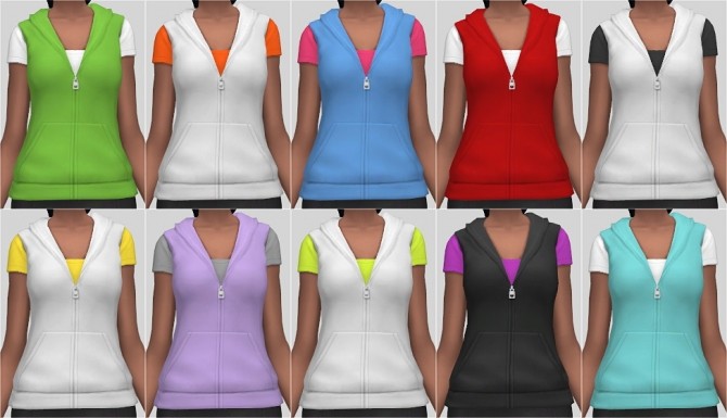 Sims 4 T Shirt with Vest at Veranka
