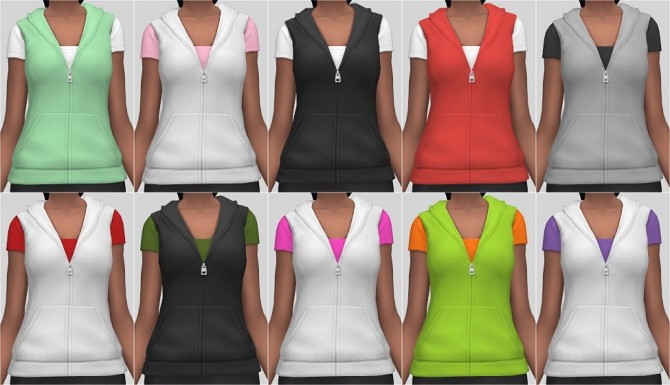 Sims 4 T Shirt with Vest at Veranka