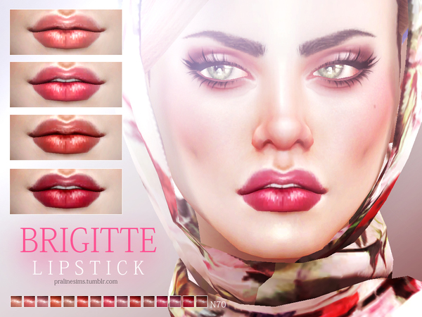 Sims 4 Brigitte Lipstick N70 by Pralinesims at TSR