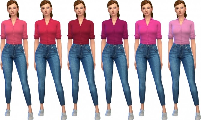 Sims 4 Womens Blouse by deelitefulsimmer at SimsWorkshop