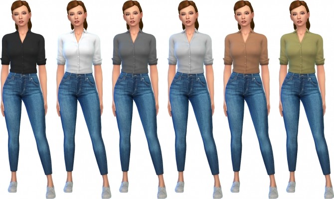 Sims 4 Womens Blouse by deelitefulsimmer at SimsWorkshop