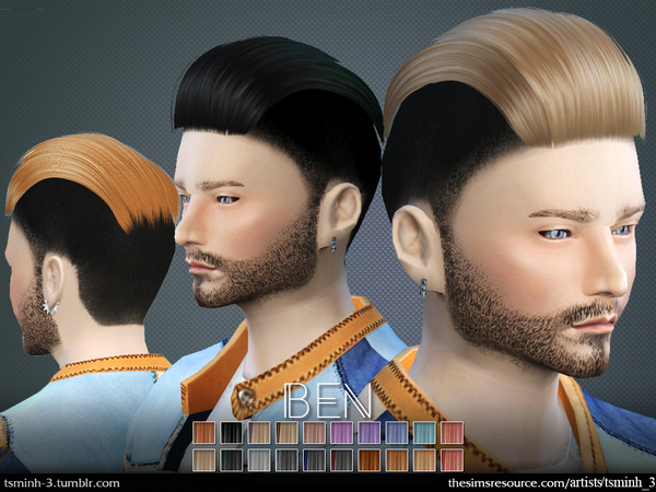 Sims 4 BEN Hairstyle 4 by tsminh 3 at TSR