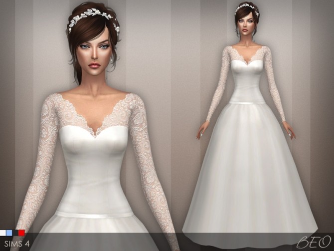 Sims 4 Wedding dress 25 V.2 *Update at BEO Creations