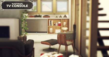 Plastolux Television Console at Onyx Sims