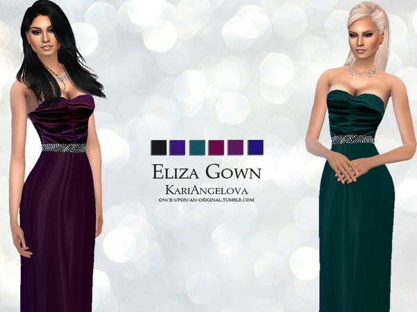 Sims 4 Eliza Gown by KariAngelova at TSR