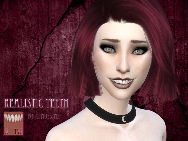 Sims 4 Realistic teeth by RemusSirion at TSR