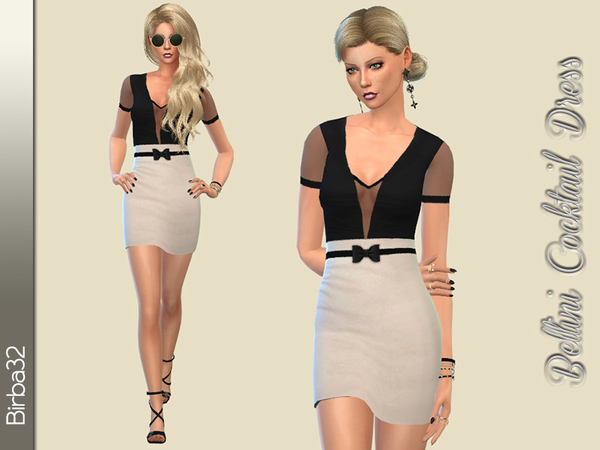 Sims 4 Cocktail dress by Birba32 at TSR