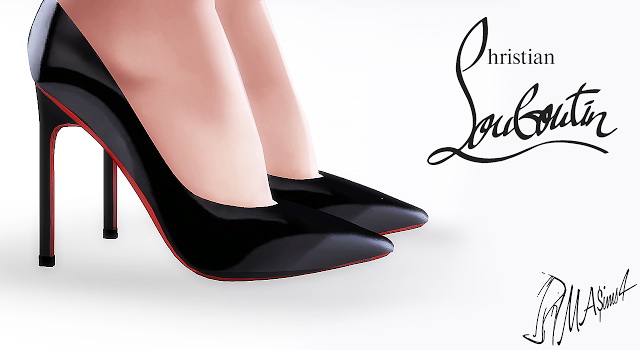 Sims 4 20mm Panent Leather Pumps by MrAntonieddu at MA$ims4