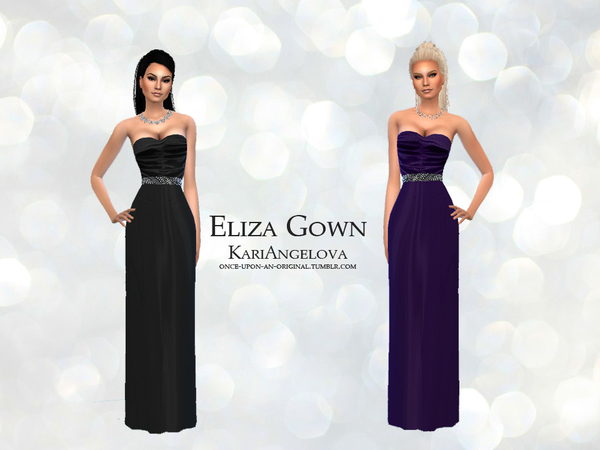 Sims 4 Eliza Gown by KariAngelova at TSR