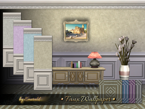 Sims 4 Faux Wallpaper by emerald at TSR