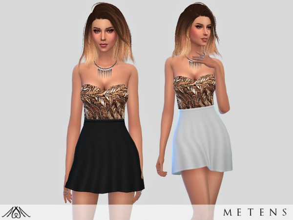 Sims 4 Eagle dress by Metens at TSR