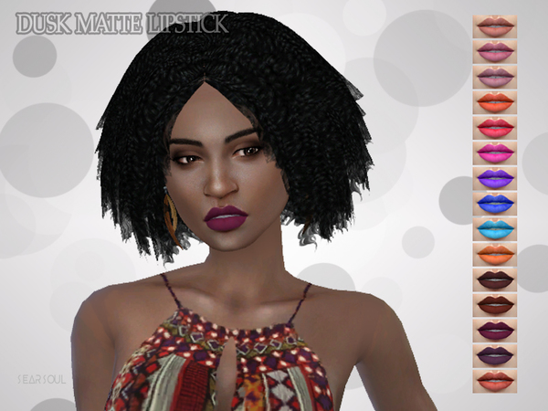 Sims 4 Dusk Matte Lipstick by hutzu at TSR