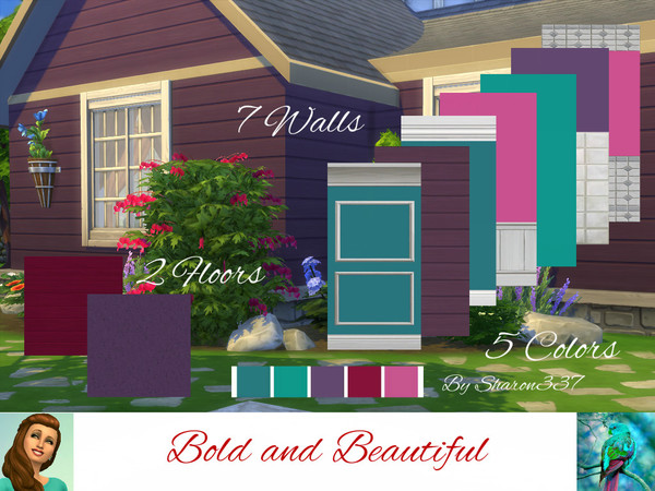 Sims 4 Bold and Beautiful walls and floors by sharon337 at TSR