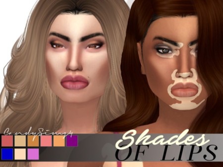 CandySims4 Shades Of Lips by c4ndypr1ncess at TSR