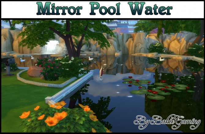 Sims 4 Mirror Pool Water by Bakie at Mod The Sims