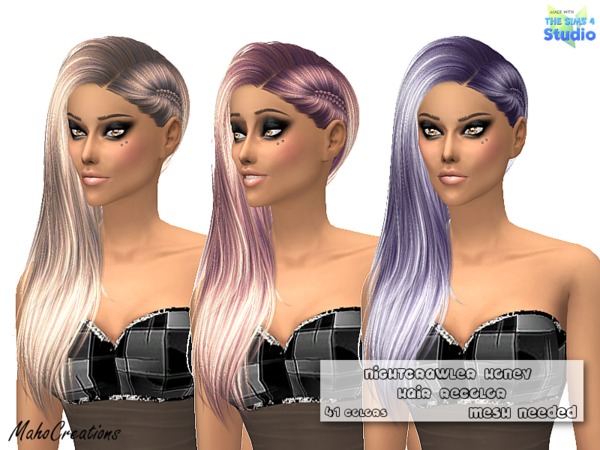 Sims 4 Nightcrawler Honey Hair Recolor by MahoCreations at TSR