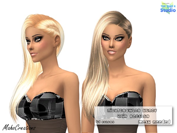 Sims 4 Nightcrawler Honey Hair Recolor by MahoCreations at TSR