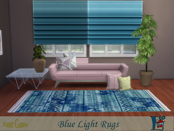 Sims 4 Blue Light rug set by evi at TSR