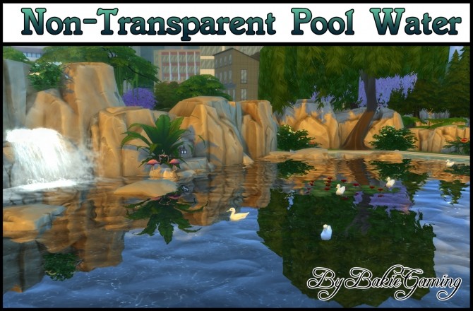 Sims 4 Non Transparent Pool Water by Bakie at Mod The Sims