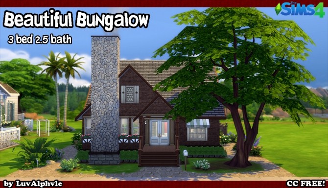 Sims 4 Beautiful Bungalow by luvalphvle at Mod The Sims