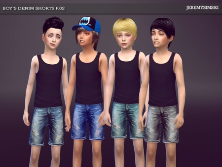 Boy’s Denim Shorts P02 by jeremy-sims92 at TSR