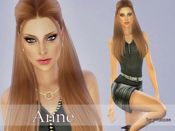 Sims 4 Anne Brown by yvonnee at TSR