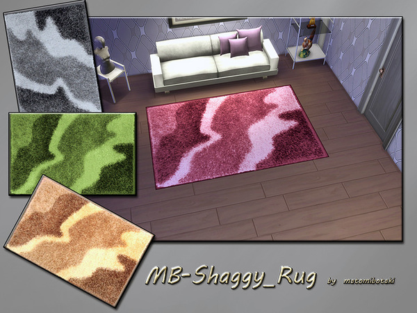 Sims 4 MB  Shaggy Rug by matomibotaki at TSR