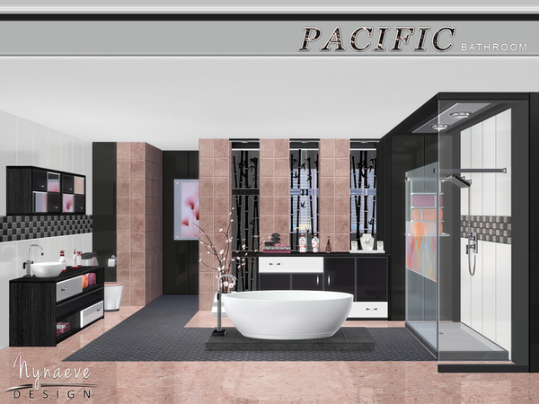 Sims 4 Pacific Heights Bathroom by NynaeveDesign at TSR