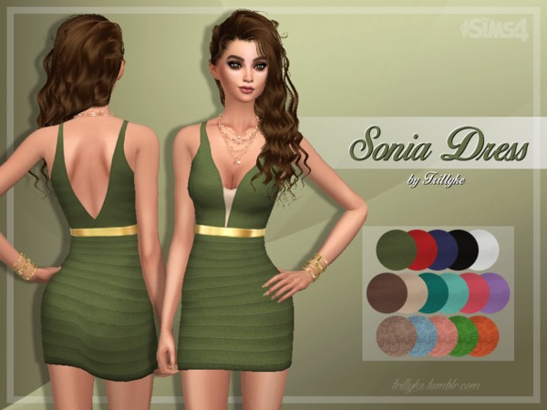 Sims 4 Sonia Dress by Trillyke at TSR