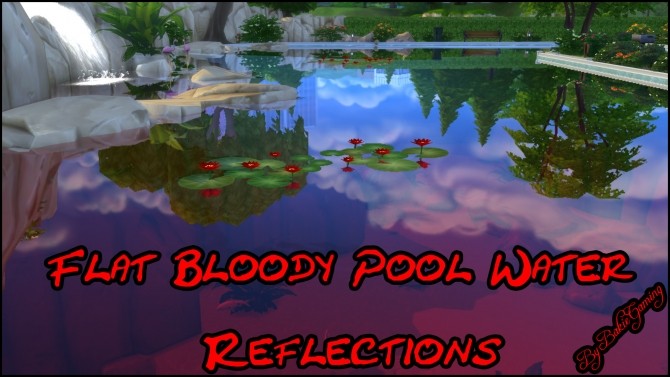 Sims 4 Flat Bloody Pool Water by Bakie at Mod The Sims