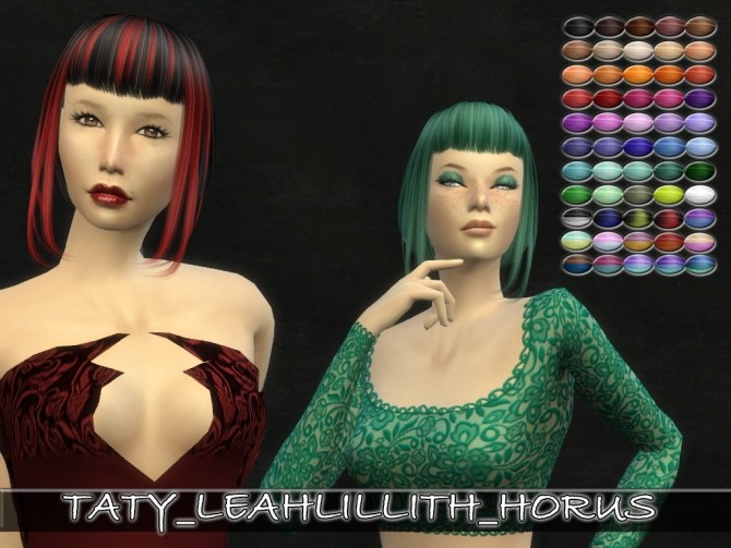 Sims 4 Leahlillith Horus hair retexture by Taty86 at SimsWorkshop