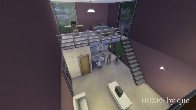 Sims 4 Four Little Boxes house by quiescence90 at Mod The Sims
