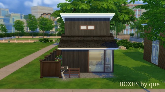 Sims 4 Four Little Boxes house by quiescence90 at Mod The Sims