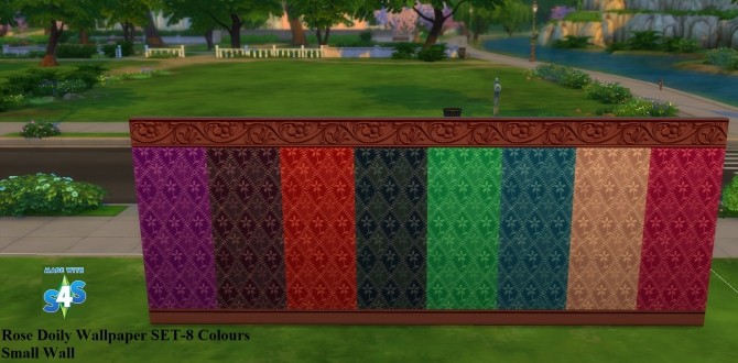 Sims 4 Rose Doily Wallpaper by wendy35pearly at Mod The Sims
