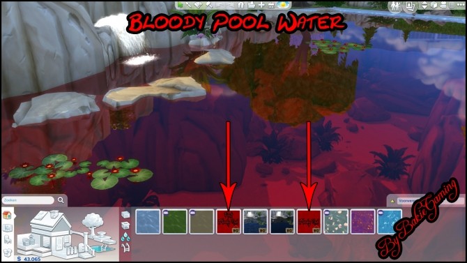 Sims 4 Bloody Pool Water by Bakie at Mod The Sims