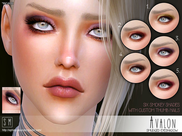 Sims 4 Avalon Smudged Eyeshadow by Screaming Mustard at TSR