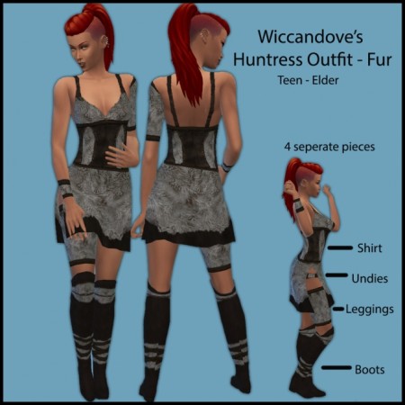 Huntress Outfit by Wiccandove at SimsWorkshop