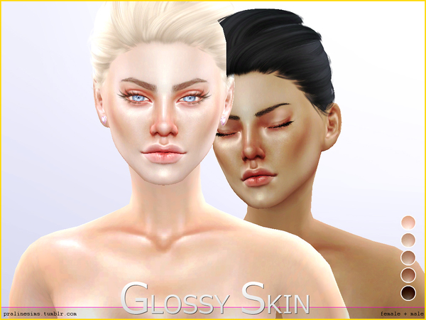 Sims 4 PS Glossy Skintone by Pralinesims at TSR