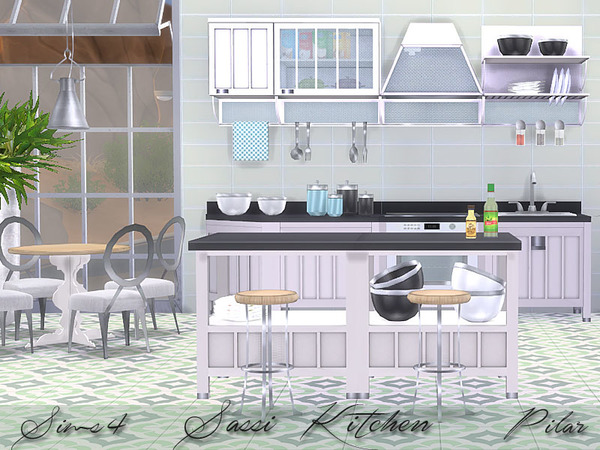 Sims 4 Kitchen Sassi by Pilar at TSR