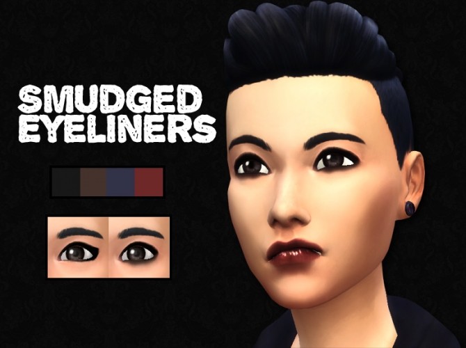 Sims 4 Smudged Eyeliners M2F Conversions by morniezz at Mod The Sims