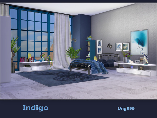 Sims 4 Indigo bedroom by ung999 at TSR