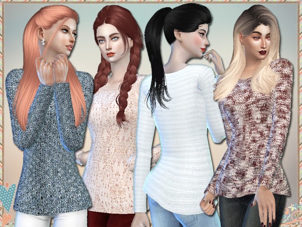 Sims 4 Licia Sweaters by Simlark at TSR