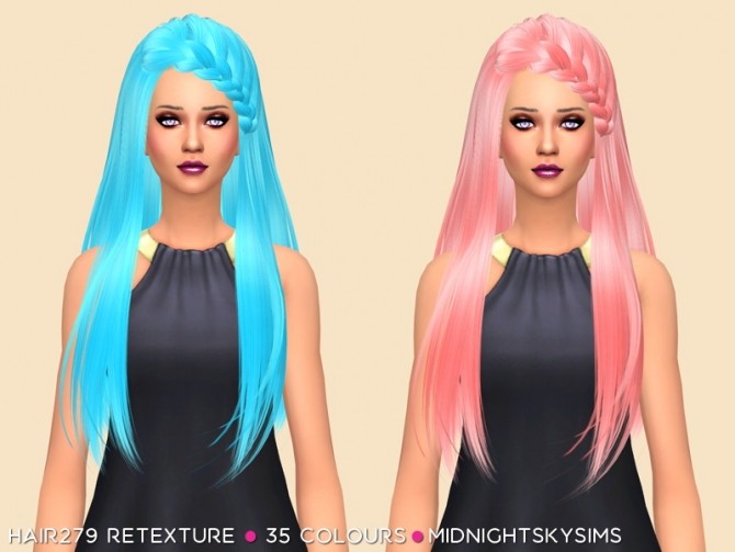 Sims 4 Hair 279 Retexture by midnightskysims at SimsWorkshop
