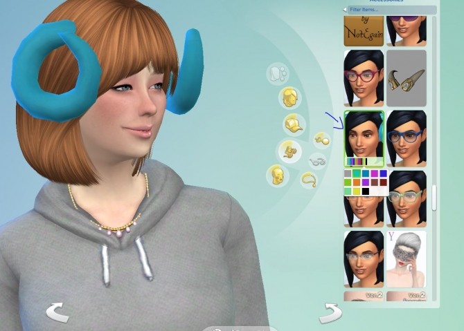 Sims 4 Ram Horns in 13 solid colors by Ceroshiro at Mod The Sims