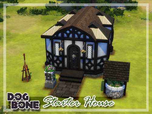 Sims 4 DogBone Starter House No CC by Spider at SimsWorkshop