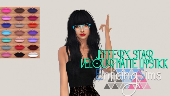 Sims 4 Jeffery Star Velour Matte Lipsticks by EnticingSims at SimsWorkshop