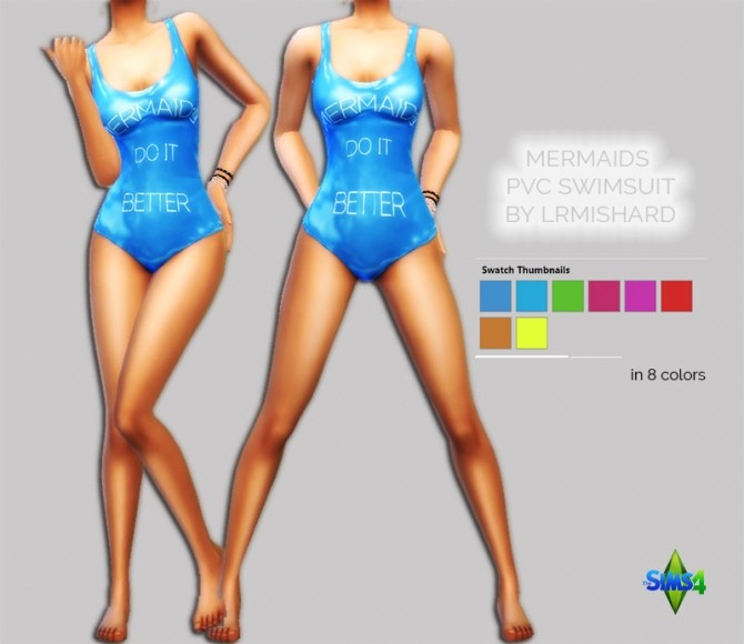 Sims 4 Mermaids PVC Swimsuit at Rimshard Shop