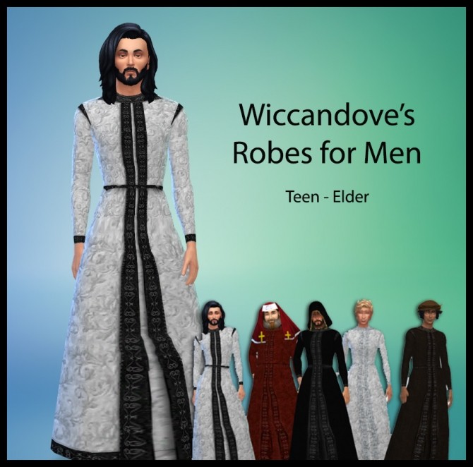 Sims 4 Robes for Men by Wiccandove at SimsWorkshop