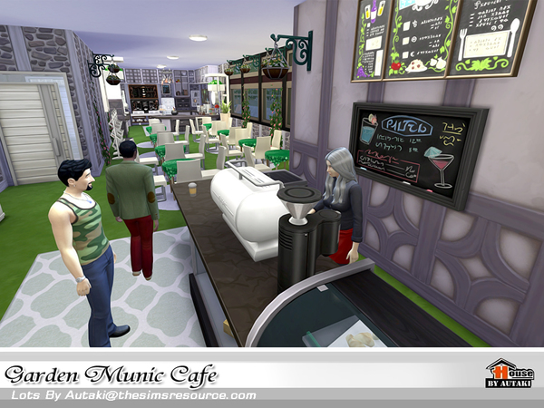 Sims 4 Garden Munic Cafe by autaki at TSR