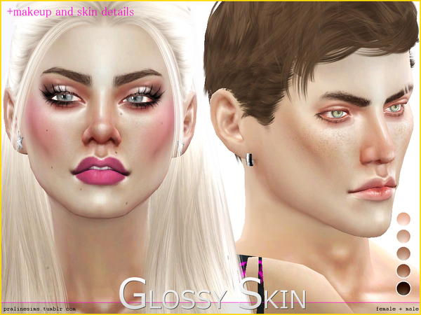 Sims 4 PS Glossy Skintone by Pralinesims at TSR